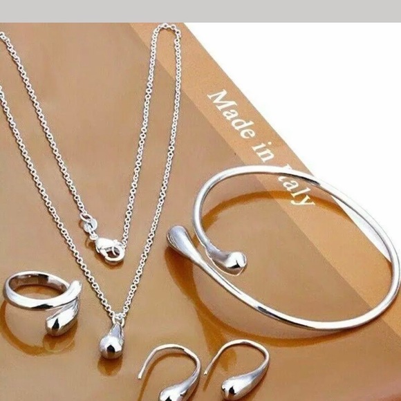 Jewelry - BOGO Sterling Silver Bracelet Necklace Earrings Ring